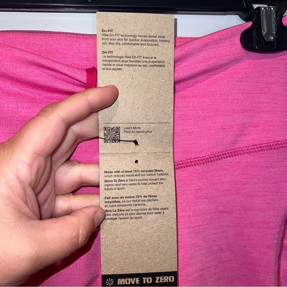 Nike Women’s Small Pink Capri Epic Fast Leggings Training Dri-Fit NWT Pockets - Picture 11 of 11